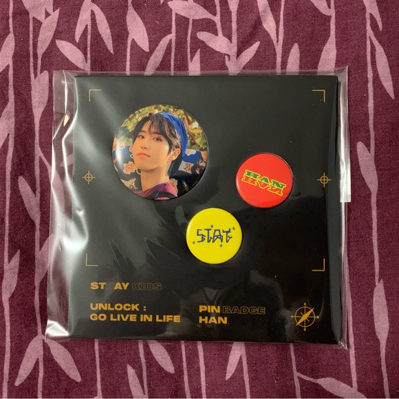 Kpop Stray Kids Unlock: Go Live In Life Merch Pin Badge Set - Picture 5 of 6